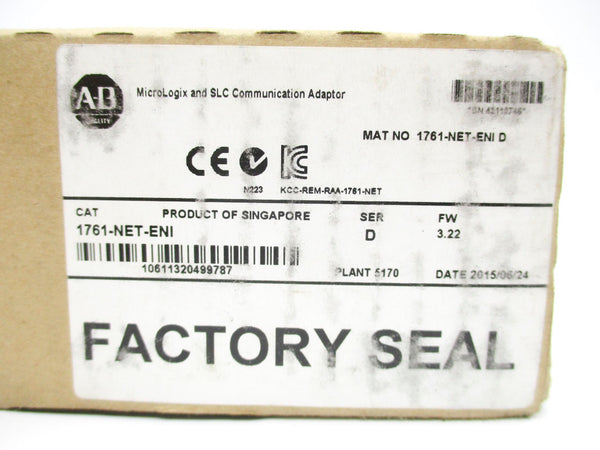 ALLEN BRADLEY 1761-NET-ENI SER. D 24VDC F/W 3.22 NSMP