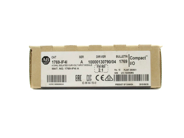 ALLEN BRADLEY 1769-IF4I SER. A F/W 2.1 DATE: 2015 NSFS