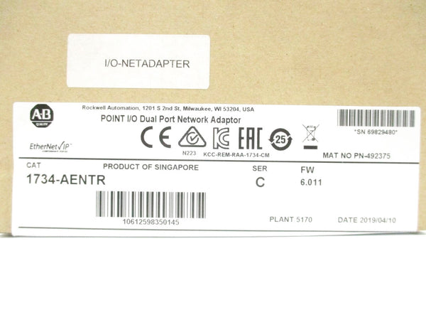 ALLEN BRADLEY 1734-AENTR SER. C F/W 6.011 DATE: 2019 NSFS