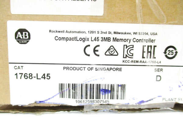 ALLEN BRADLEY 1768-L45 SER. D 24VDC 2.0A F/W 1.06 NSMP