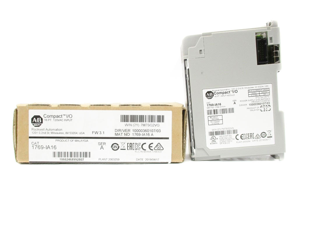 ALLEN BRADLEY 1769-IA16 SER. A 120VAC 0.115A F/W 3.1 NSMP