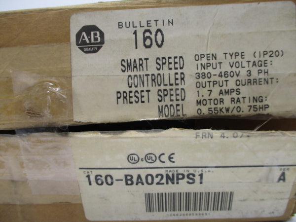 ALLEN BRADLEY 160-BA02NPS1 (F/W 4.07) SER. A (BR/WH) NSMP
