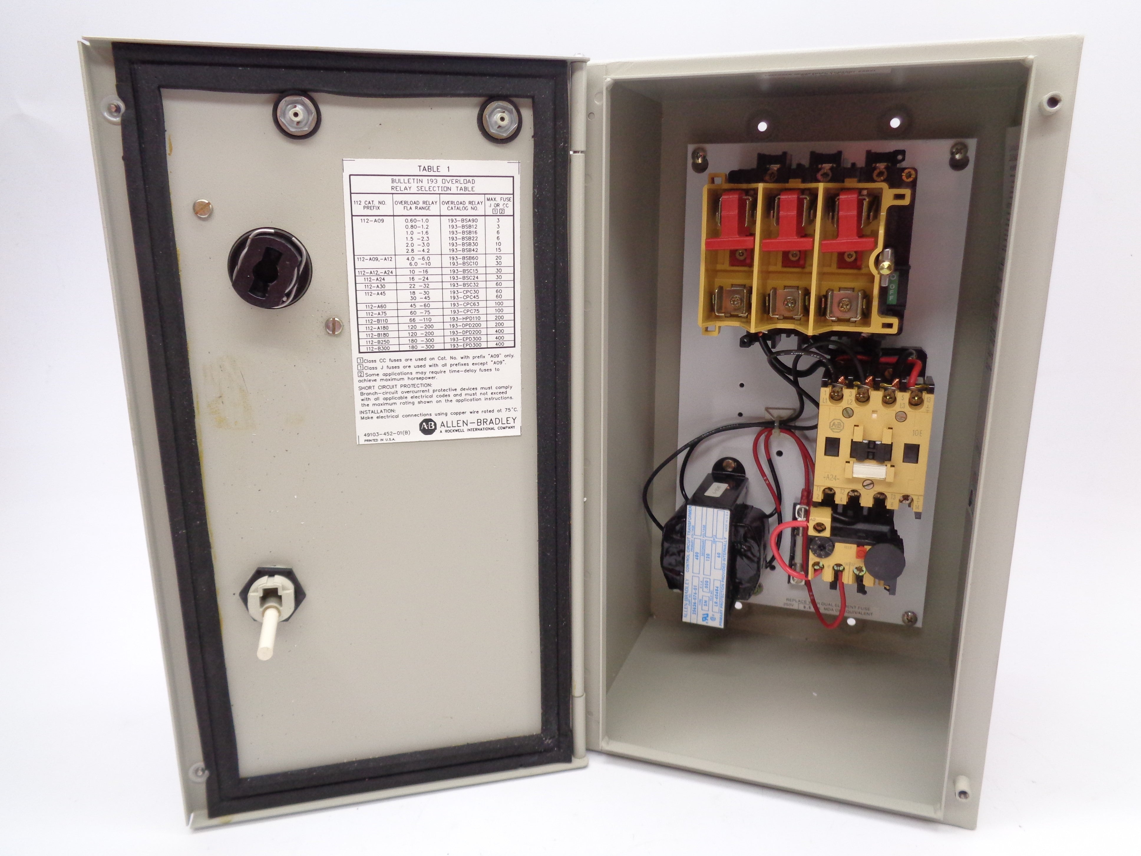 ALLEN BRADLEY 112-A24JDC15-6S-7 SER. A (BR/YL) NSMP