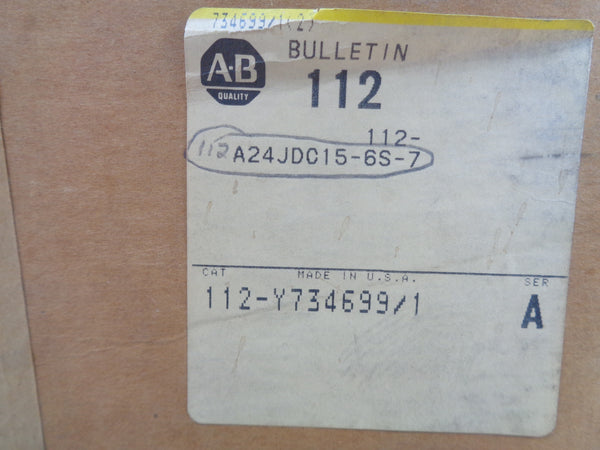 ALLEN BRADLEY 112-A24JDC15-6S-7 SER. A (BR/YL) NSMP