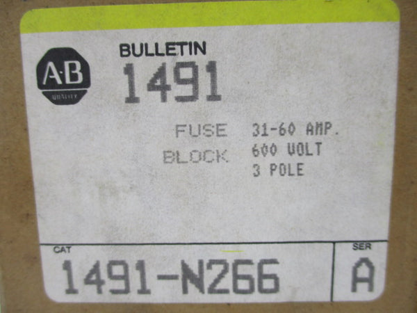 ALLEN BRADLEY 1491-N266 SER. A 600V 60A (BR/YL) NSMP