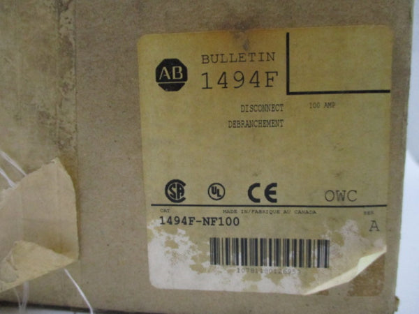 ALLEN BRADLEY 1494F-NF100 SER. A (BR/WH) NSMP