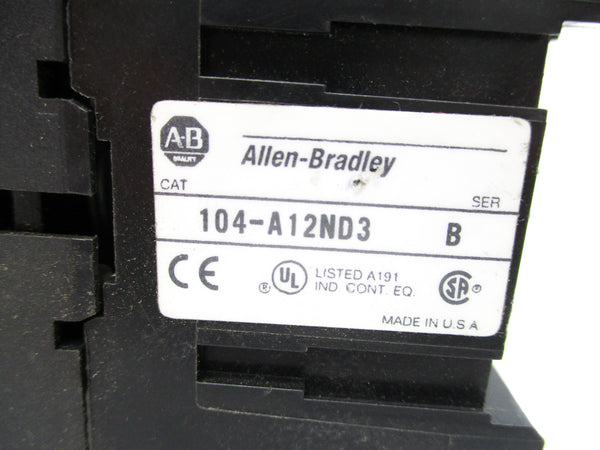 ALLEN BRADLEY 104-A12ND3 SER. B UNMP