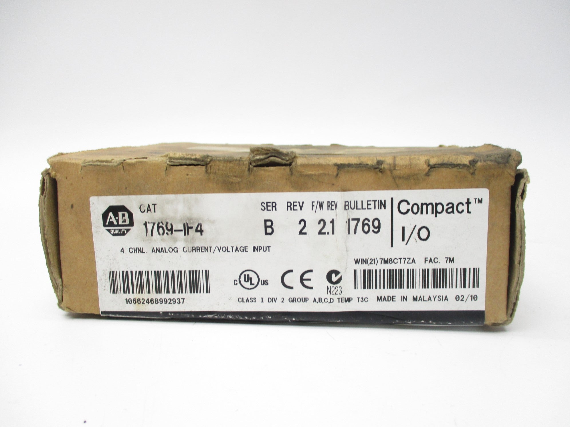 ALLEN BRADLEY 1769-IF4 SER. B F/W 2.1 DATE: 2010 NSFS