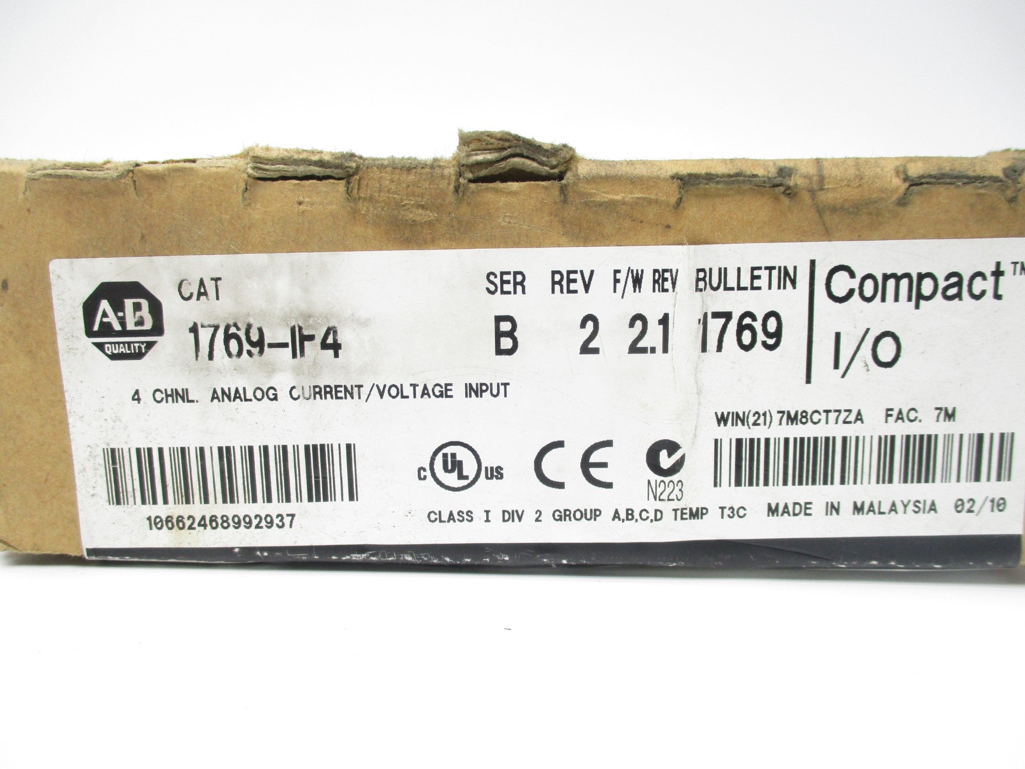ALLEN BRADLEY 1769-IF4 SER. B F/W 2.1 DATE: 2010 NSFS