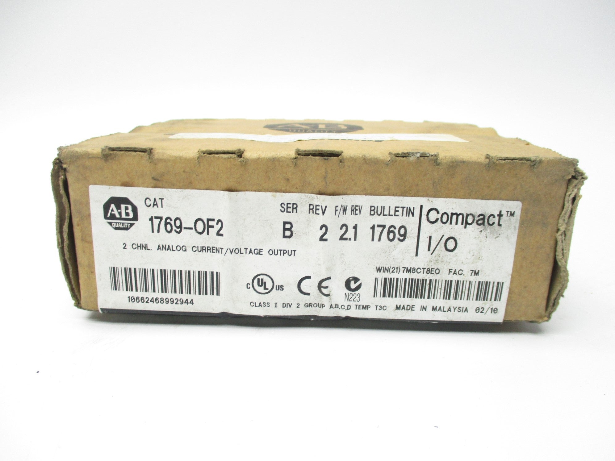 ALLEN BRADLEY 1769-OF2 SER. B F/W 2.1 DATE: 2010 NSFS