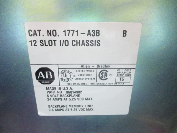 ALLEN BRADLEY 1771-A3B SER. B 5.25VDC 24A NSNP