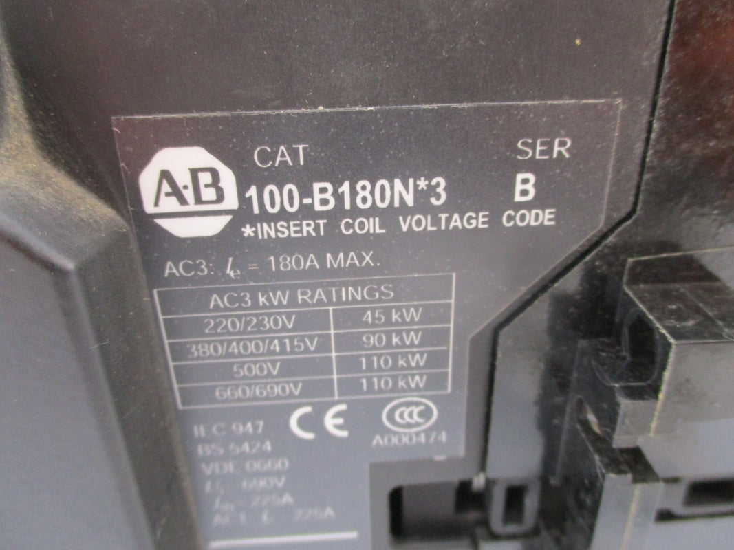 ALLEN BRADLEY 100-B180ND3 SER. B 110/120V 180A NSNP