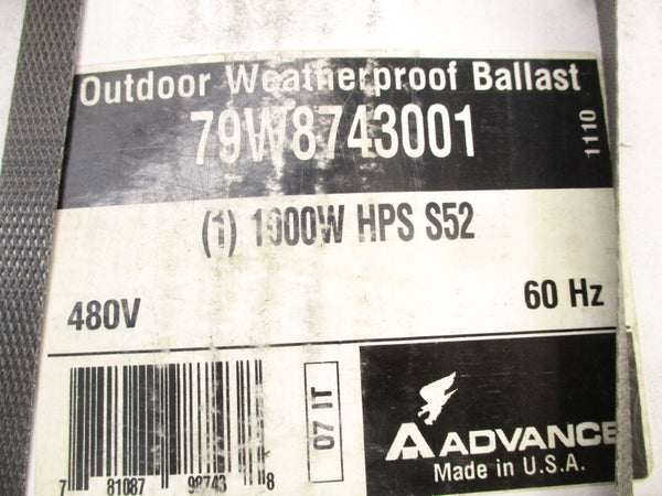 ADVANCE BALLASTS 79W8743001 480V NSFS