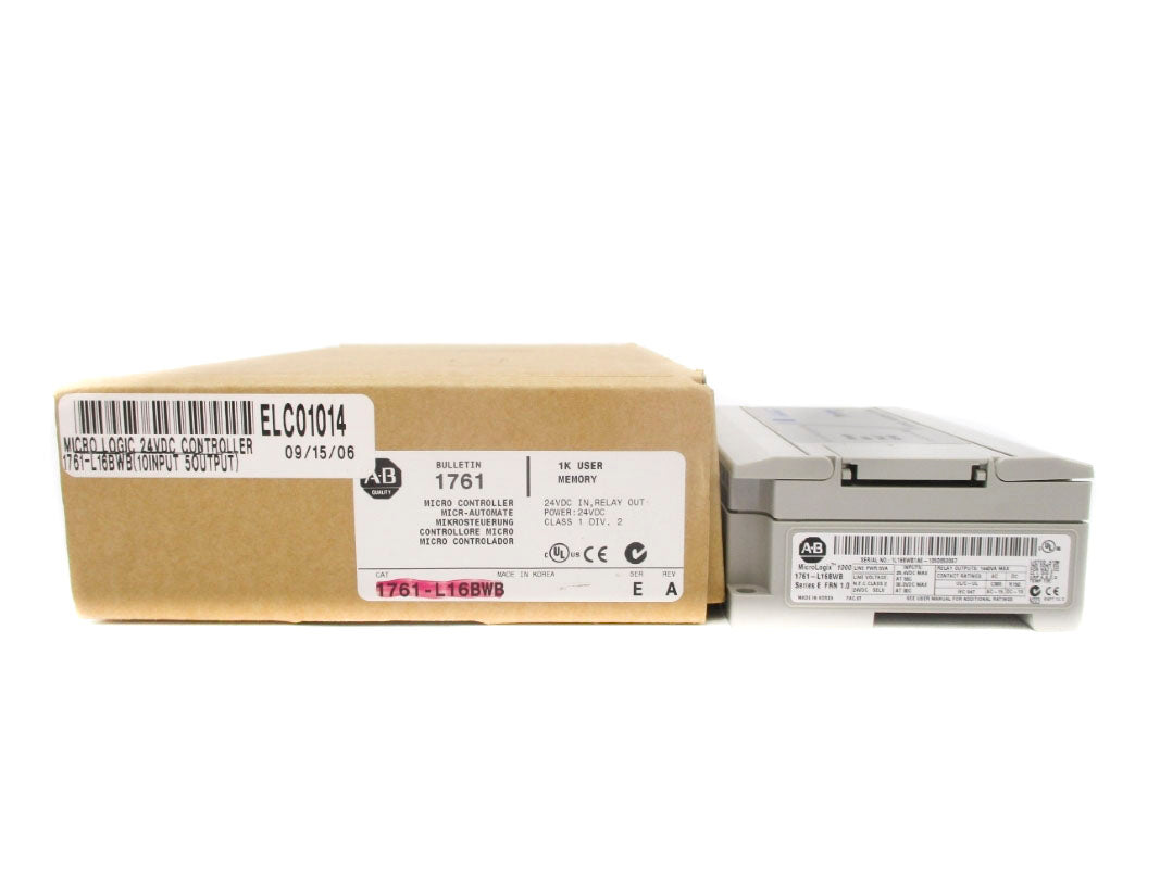 ALLEN BRADLEY 1761-L16BWB SER. E F/W 1.0 24VDC NSMP