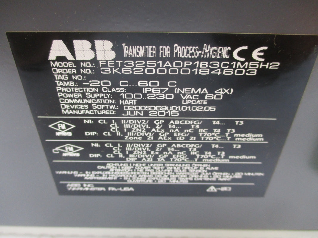 ABB FET3251A0P1B3C1M5H2 3K620000184603 230VAC NSNP