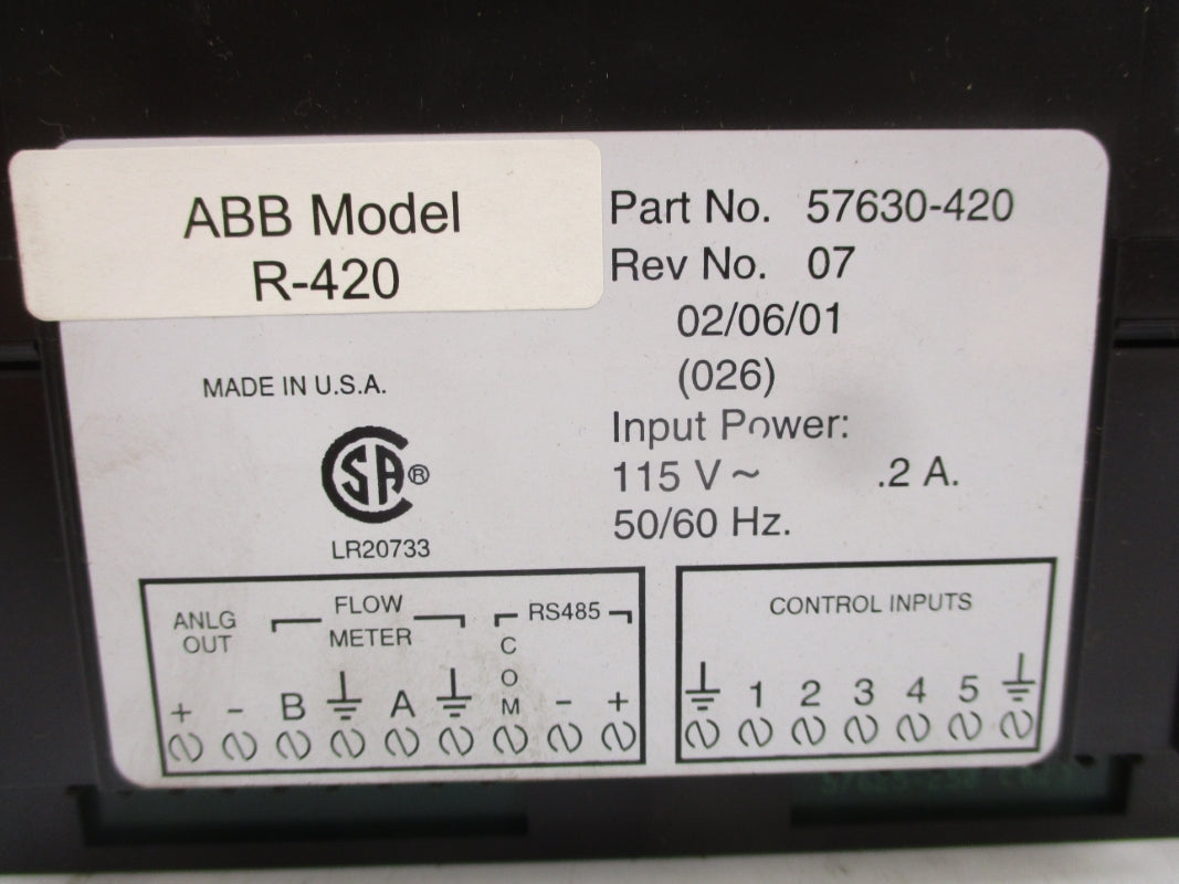 ABB 57630-420 R-420 115V .2A NSNP