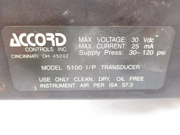 ACCORD CONTROLS A51137AT 5100 30VDC 120PSI UNMP