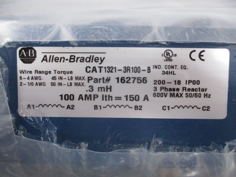 ALLEN BRADLEY 1321-3R100-B SER. B 600V 150A NSMP