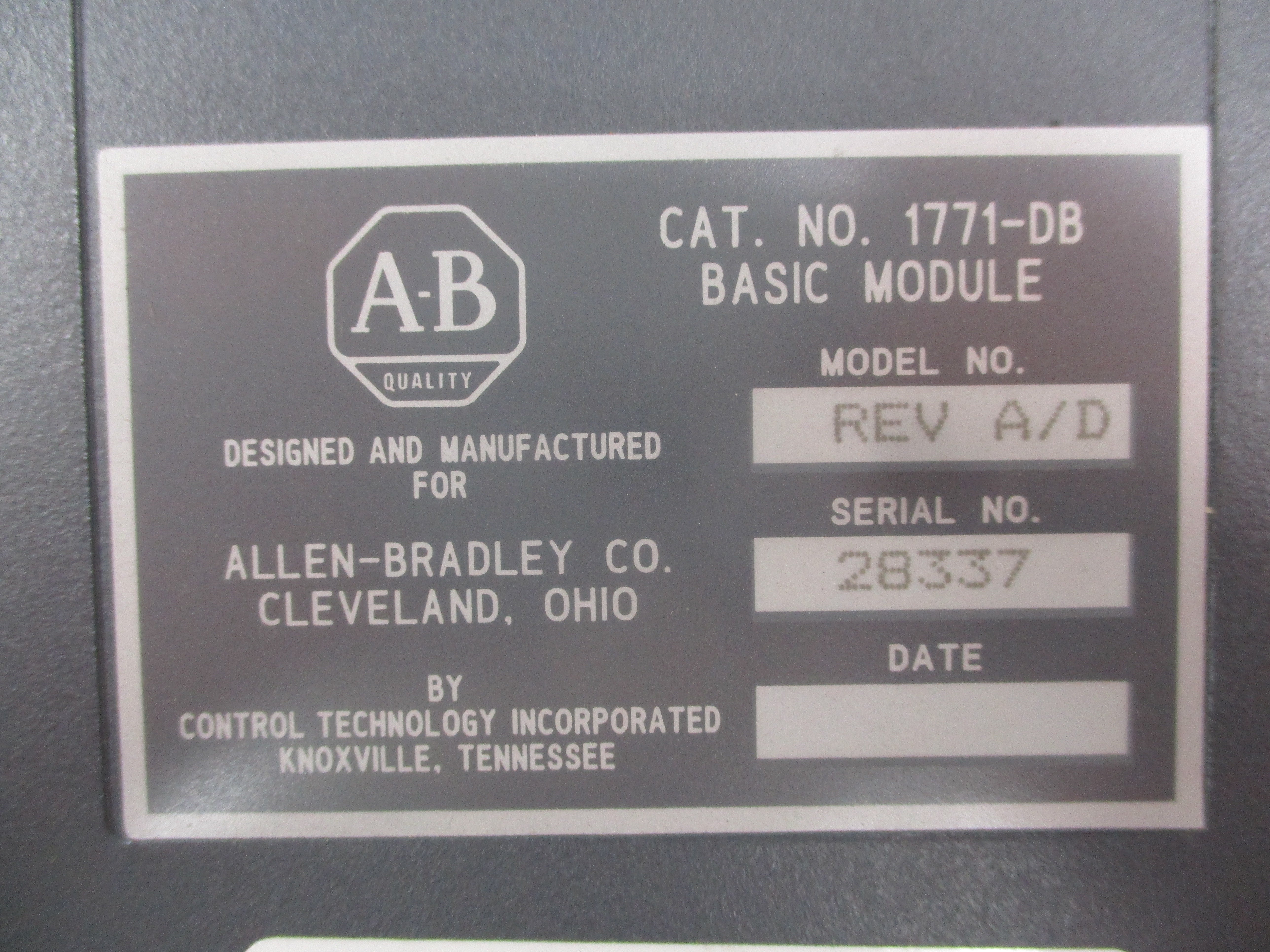 ALLEN BRADLEY 1771-DB REV. A/D NUPI
