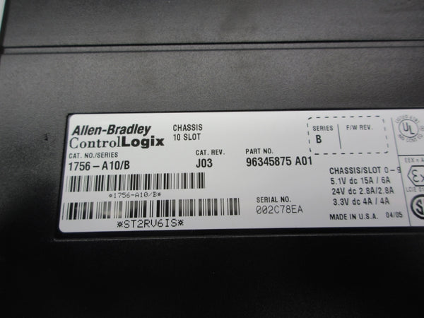 ALLEN BRADLEY 1756-A10 SER. B NSNP