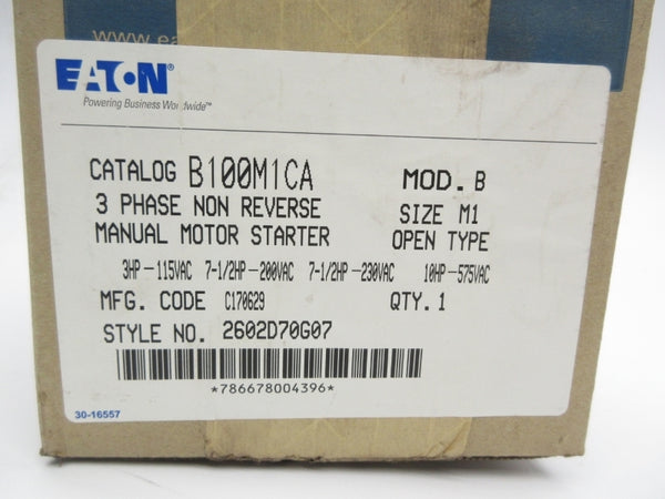 EATON B100M1CA 2602D70G07 575VAC NSMP