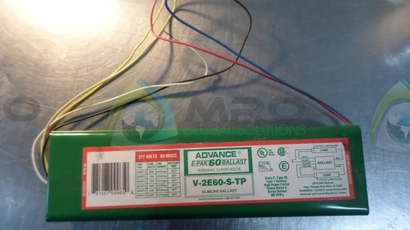 ADVANCE  V-2E60-S-TP  BALLAST   UNMP