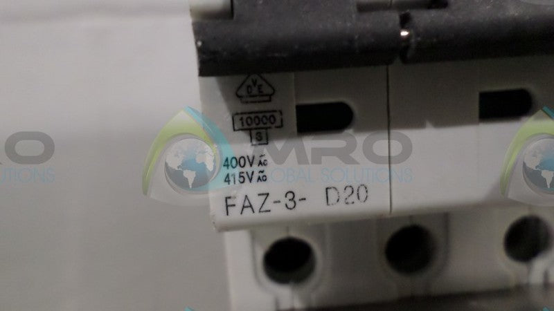 FAZ-3-D20 CIRCUIT BREAKER  UNMP