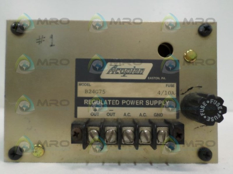 ACOPIAN B24G75 REGULATED POWER SUPPLY  NSNP
