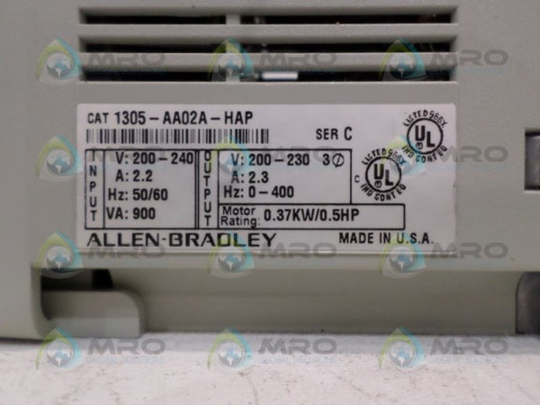ALLEN BRADLEY 1305-AA02A-HAP SER. C AC DRIVE  NSNP