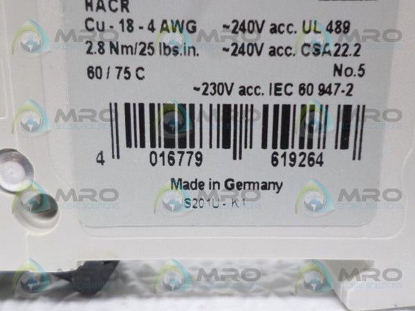 ABB S201U-K1 CIRCUIT BREAKER 1A NSNP