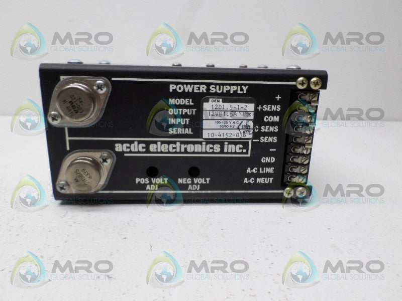 ACDC ELECTRONICS 12D1.5-1-2 POWER SUPPLY  NSNP