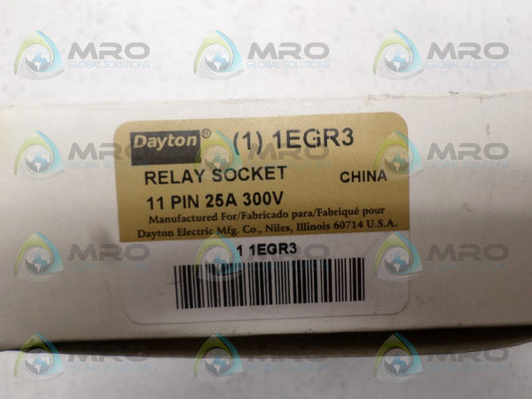 DAYTON 1EGR3 RELAY BASE  NSMP