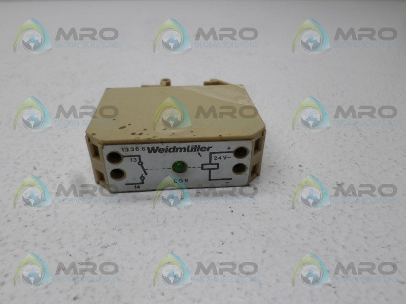 WEIDMULLER 1336.6 RELAY MODULE 24V  UNMP