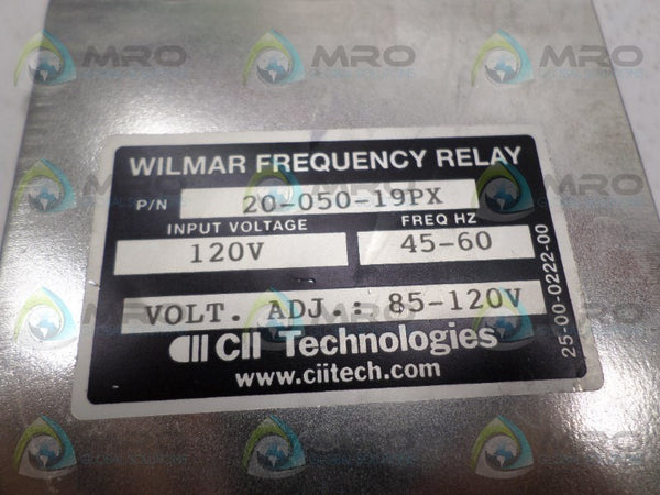WILMAR 20-050-19PX FREQUENCY RELAY 120V  UNMP