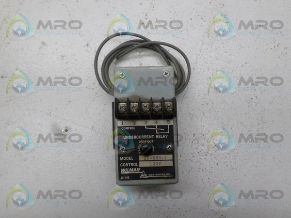 WILMAR 21-693-1 UNDERCURRENT RELAY 120V  UNMP