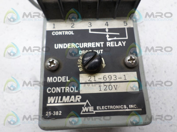 WILMAR 21-693-1 UNDERCURRENT RELAY 120V  UNMP