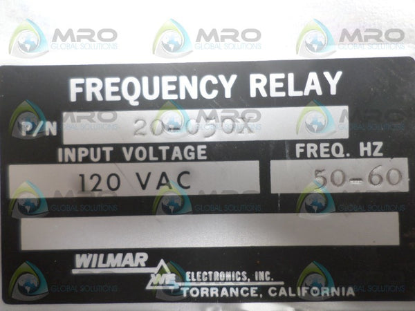 WILMAR 20-050X FREQUENCY RELAY 120V  UNMP