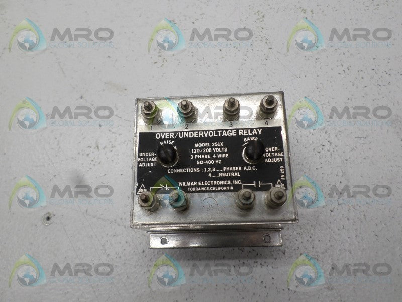 WILMAR 251X OVER/UNDER VOLTAGE RELAY 120/208V  UNMP