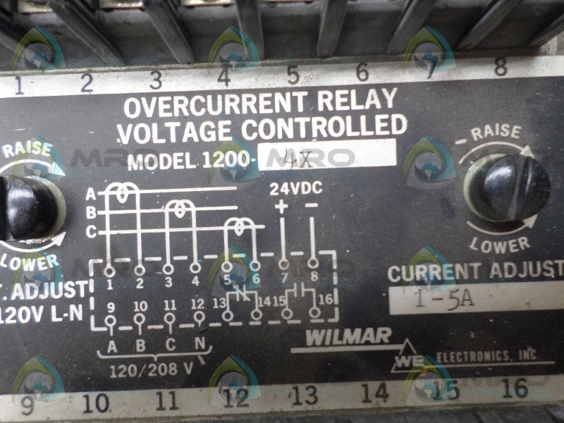 WILMAR 1200-4X OVERCURRENT RELAY 24VDC  UNMP