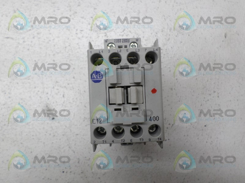 ALLEN BRADLEY 100-C12D400 SER. A CONTACTOR 110/120V  UNMP