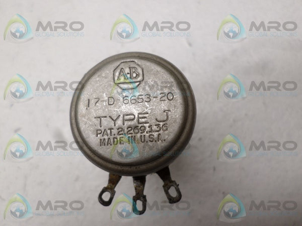ALLEN BRADLEY 17-D-6653-20 POTENTIOMETER  UNMP
