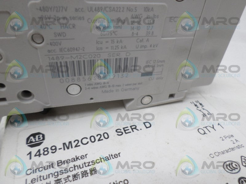 ALLEN BRADLEY 1489-M2C020 SER. D 2A  NSMP