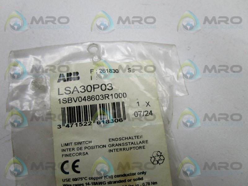ABB LSA30P03 1SBV048603R1000 LIMIT SWITCH  NSMP