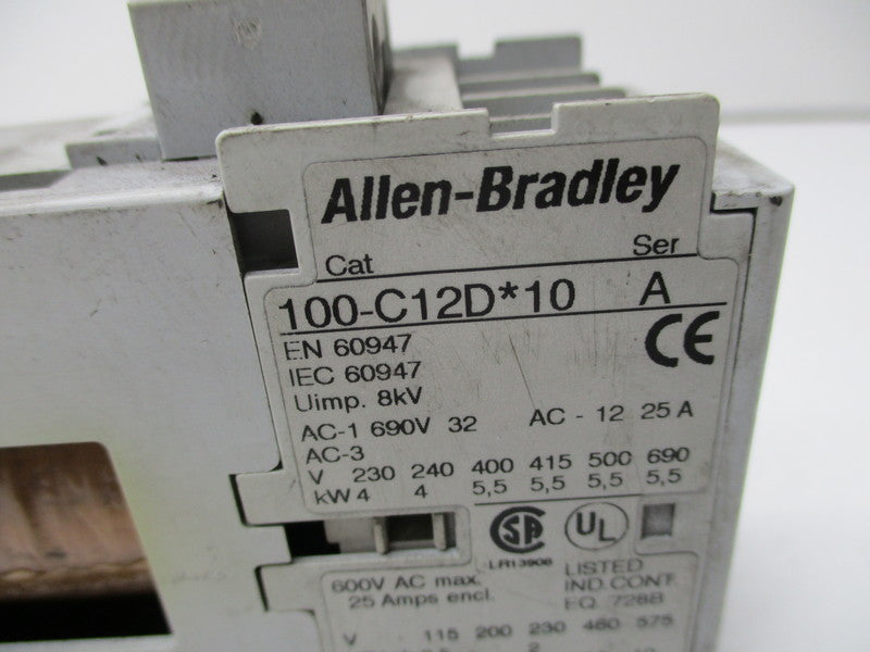 ALLEN BRADLEY 100-C12J10 SER. A 24VDC UNMP