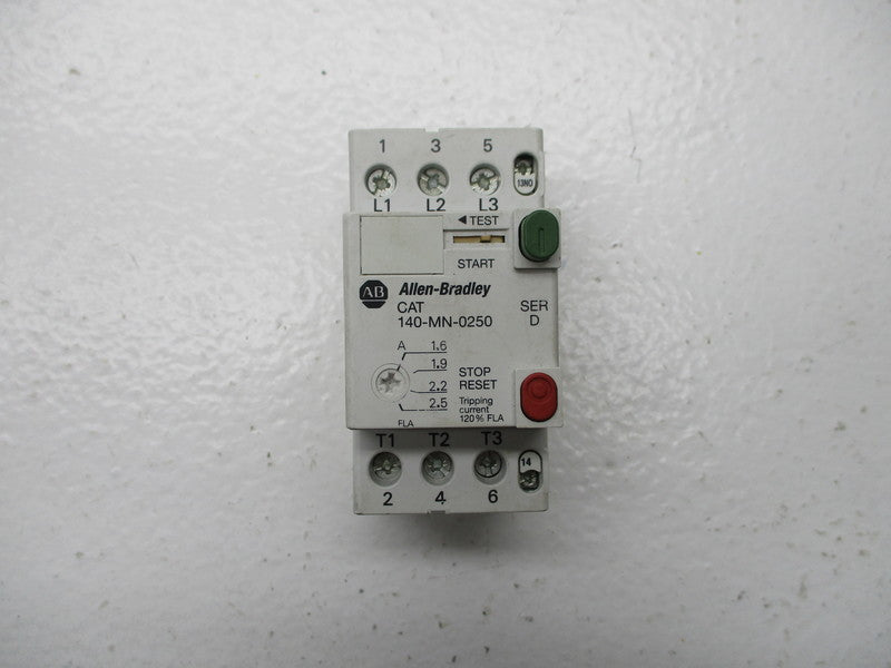 ALLEN BRADLEY 140-MN-0250 SER. D  UNMP