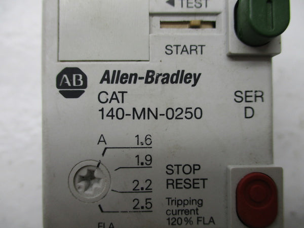 ALLEN BRADLEY 140-MN-0250 SER. D  UNMP