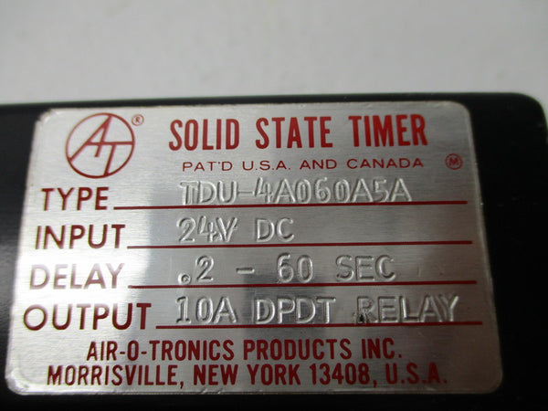 AIR-O-TRONICS TDU-4A060A5A SOLID STATE TIMER .2-60 SEC.  UNMP