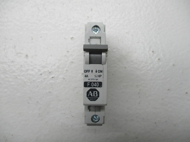 ALLEN BRADLEY 1492-CB1F040 SER. C CIRCUIT BREAKER 4A 277V NSNP