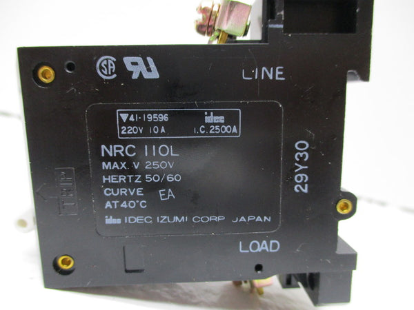 IDEC NRC110L-10AEA CIRCUIT BREAKER 10A 220/250V NSNP
