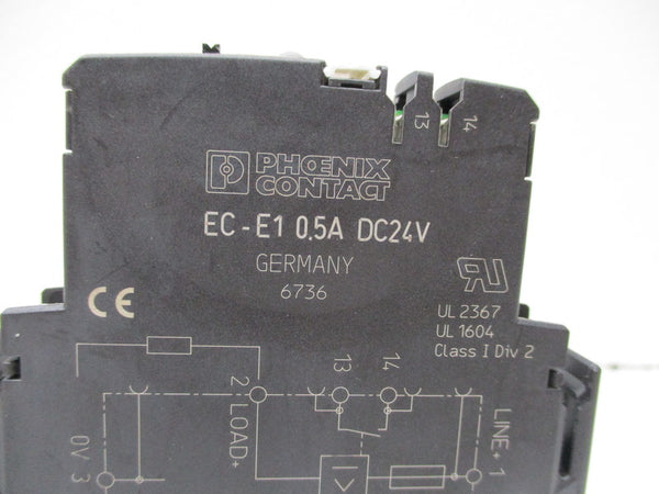 PHOENIX CONTACT EC-E1-0.5A-DC24V CIRCUIT BREAKER 0.5A DC24V NSNP